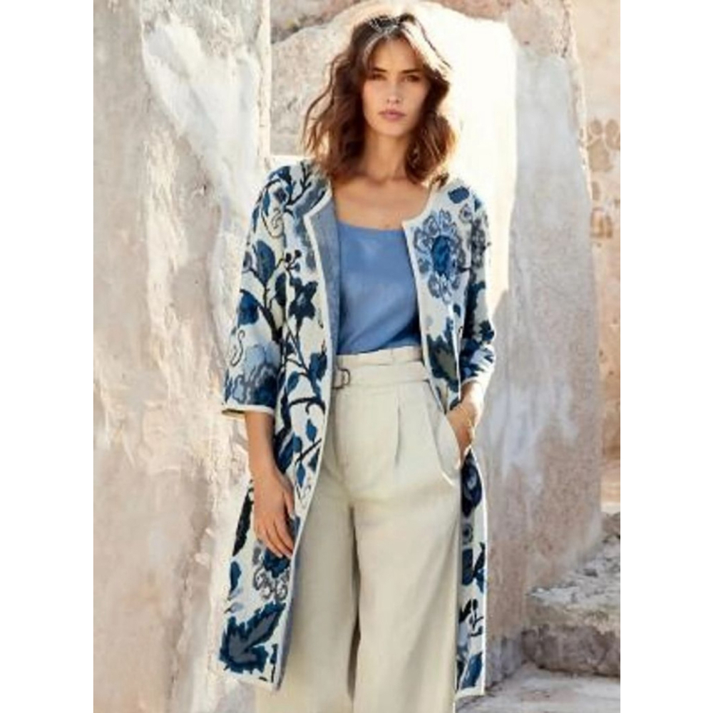 Peruvian Connection Pima Cotton 2-Button Long Car… - image 1